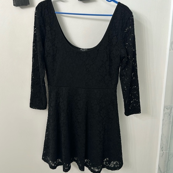 Reynah Coture little black long sleeve dress - Picture 1 of 8